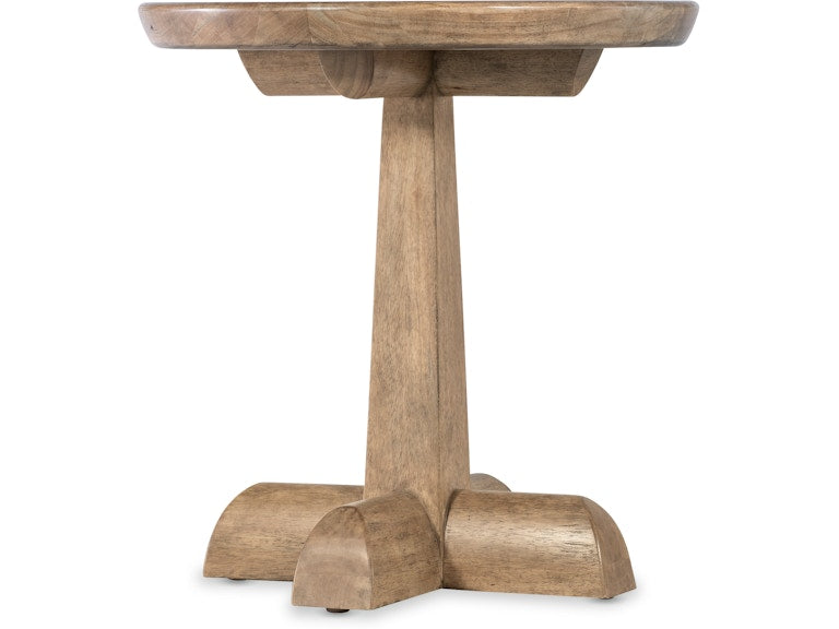 Hooker Furniture Living Room Vineyard Row Round Pedestal End Table