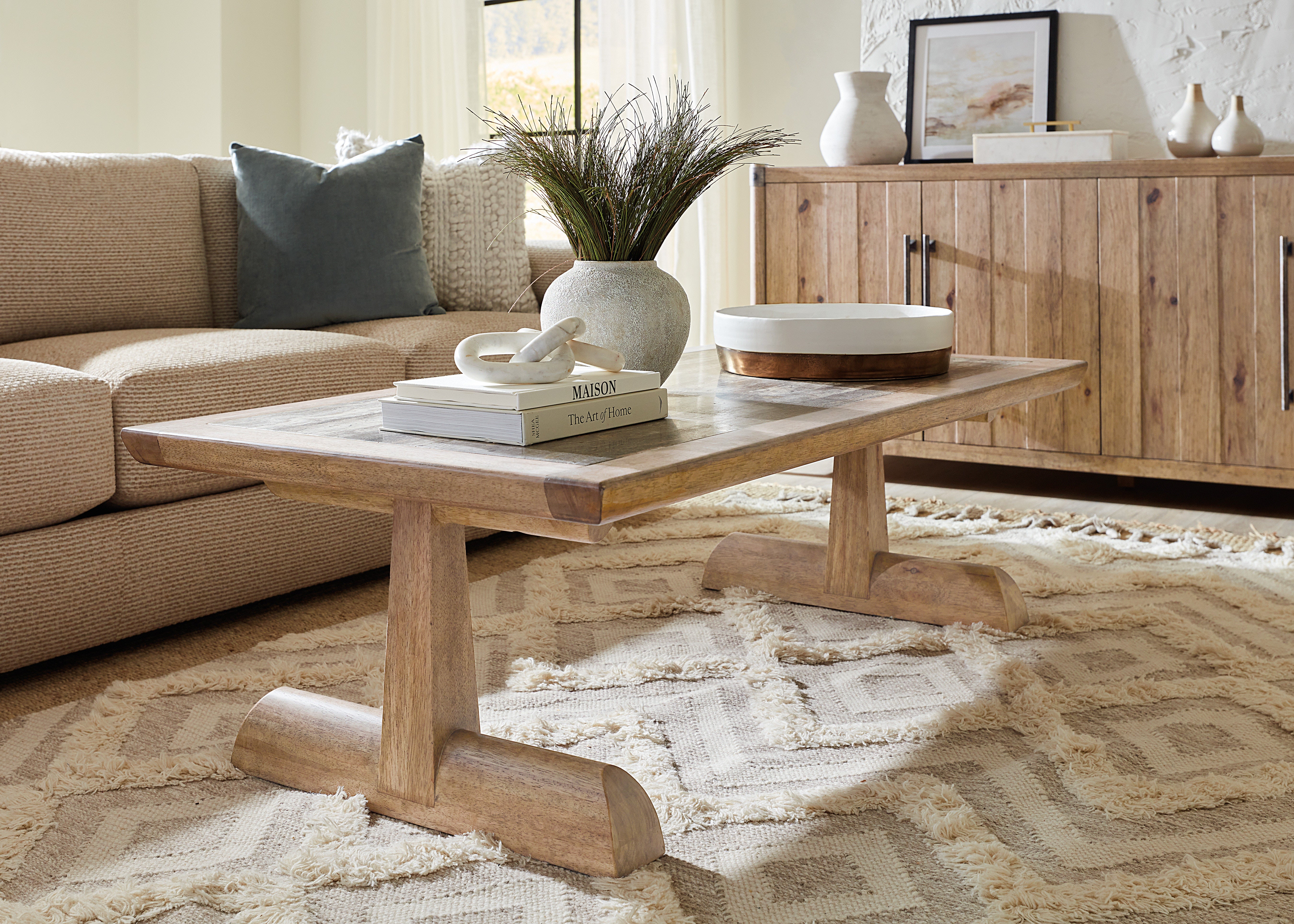 Hooker Furniture Living Room Vineyard Row Rectangle Cocktail Table