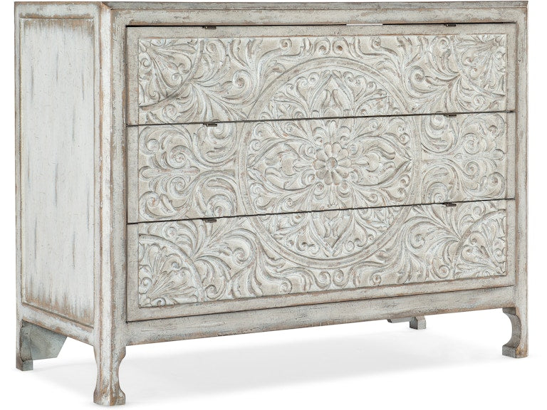 Hooker Furniture Living Room La Grange Lockhart Three-Drawer Accent Chest