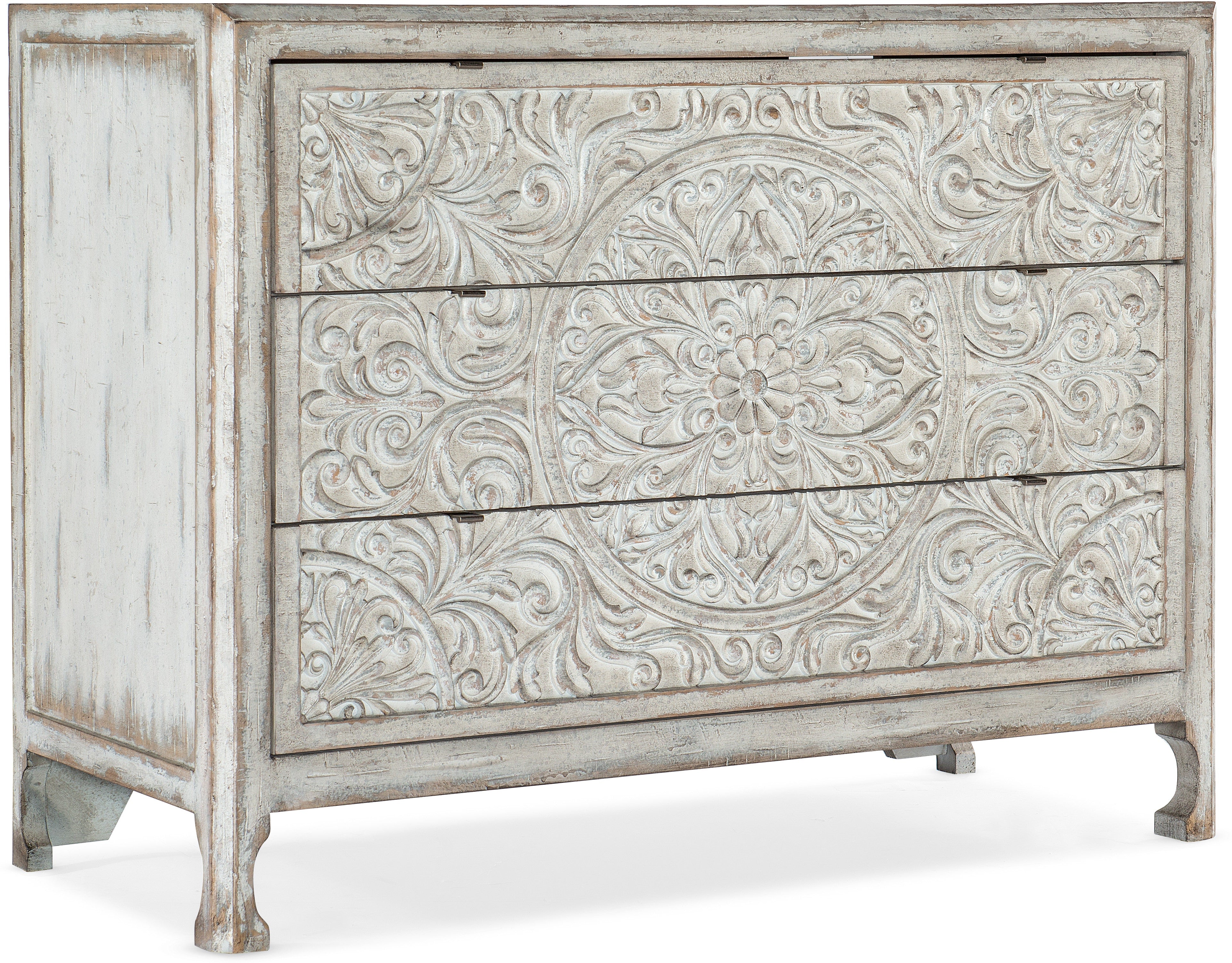 Hooker Furniture Living Room La Grange Lockhart Three-Drawer Accent Chest
