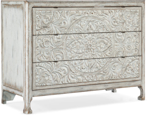 Hooker Furniture Living Room La Grange Lockhart Three-Drawer Accent Chest