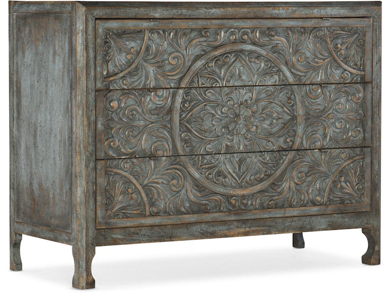 Hooker Furniture Living Room La Grange Lockhart Three-Drawer Accent Chest