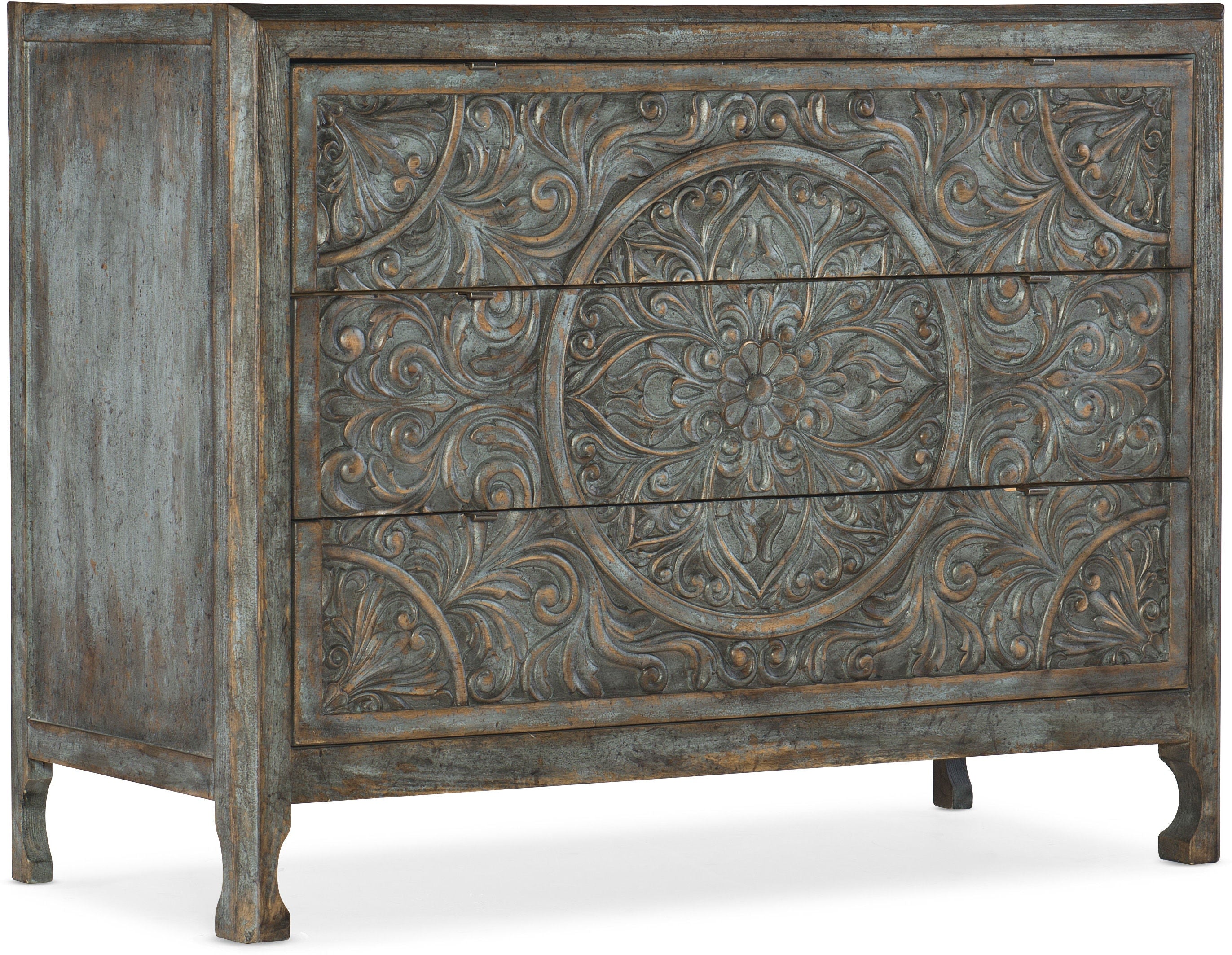 Hooker Furniture Living Room La Grange Lockhart Three-Drawer Accent Chest