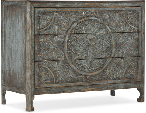 Hooker Furniture Living Room La Grange Lockhart Three-Drawer Accent Chest