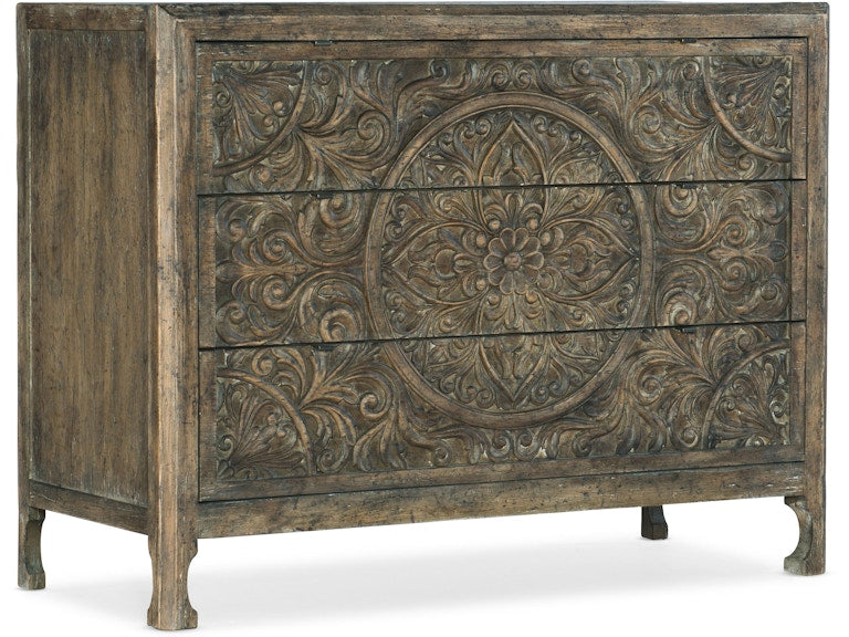 Hooker Furniture Living Room La Grange Lockhart Three-Drawer Accent Chest