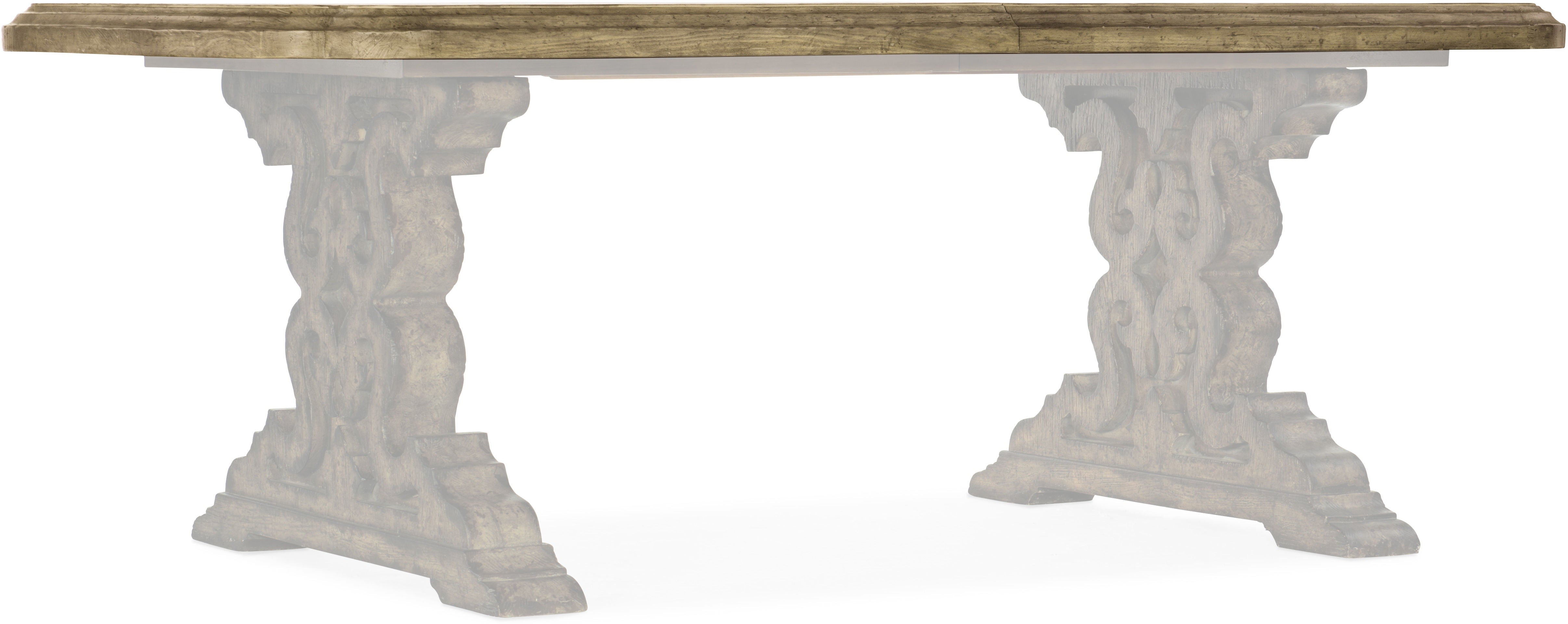 Hooker Furniture Casual Dining La Grange Le Vieux 86in Double Pedestal Table w/2-18in Leaves