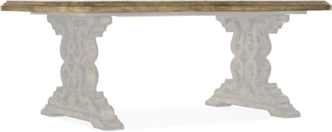 Hooker Furniture Casual Dining La Grange Le Vieux 86in Double Pedestal Table w/2-18in Leaves