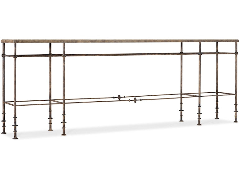 Hooker Furniture Living Room La Grange St James Metal and Stone Console