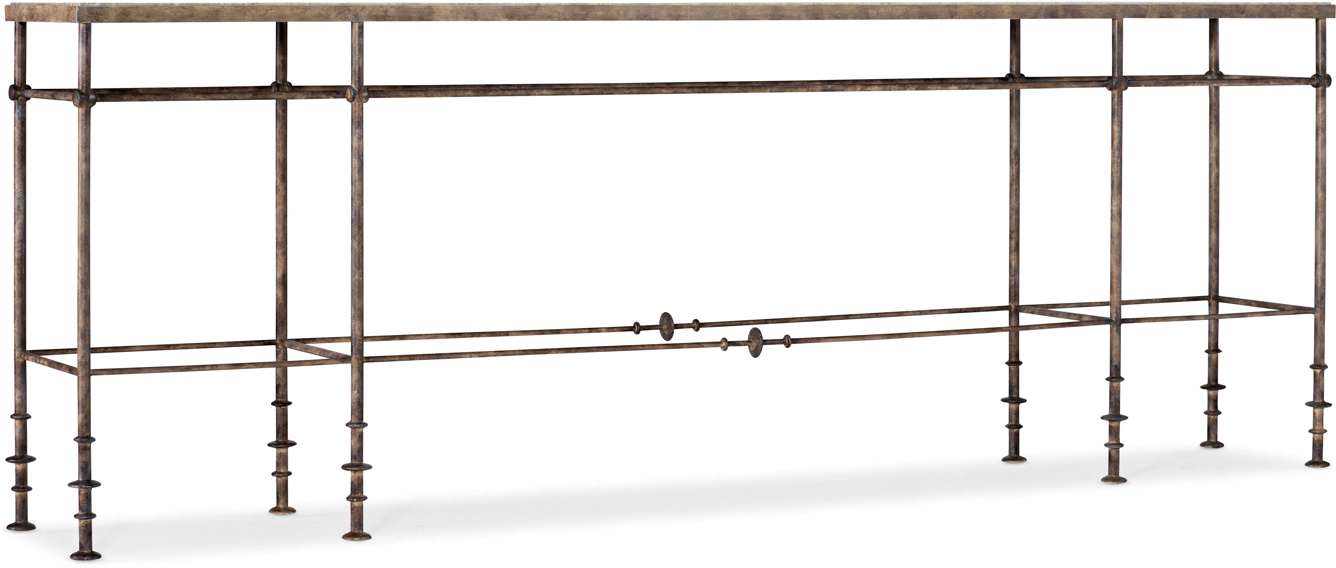 Hooker Furniture Living Room La Grange St James Metal and Stone Console