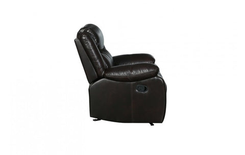 6967 Dark Brown Leather-Aire Manual Reclining ChairModel:  6967-BROWN-CH