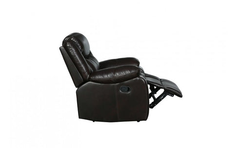 6967 Dark Brown Leather-Aire Manual Reclining ChairModel:  6967-BROWN-CH