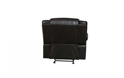 6967 Dark Brown Leather-Aire Manual Reclining ChairModel:  6967-BROWN-CH