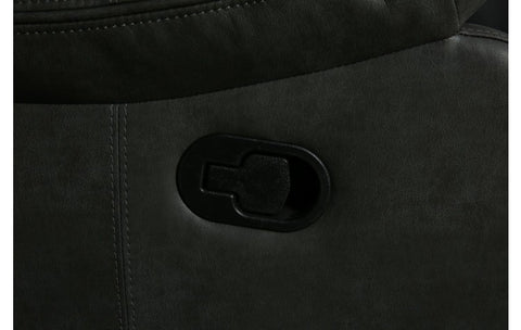 6967 Dark Gray Leather-Aire Manual Reclining ChairModel:  6967-GRAY-CH