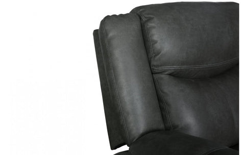 6967 Dark Gray Fabric Sofa with 2 Manual ReclinersModel:  6967-GRAY-S