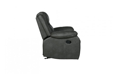 6967 Dark Gray Leather-Aire Manual Reclining ChairModel:  6967-GRAY-CH