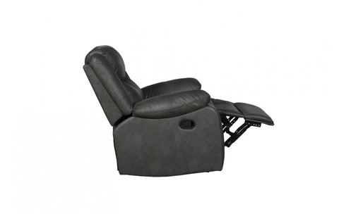 6967 Dark Gray Leather-Aire Manual Reclining ChairModel:  6967-GRAY-CH