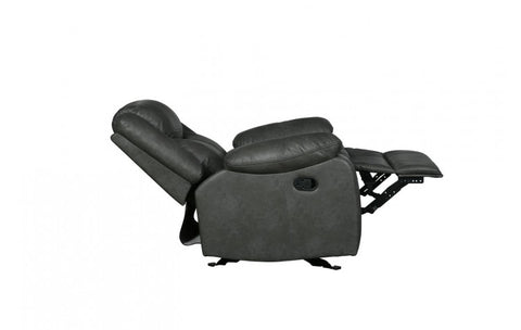 6967 Dark Gray Leather-Aire Manual Reclining ChairModel:  6967-GRAY-CH