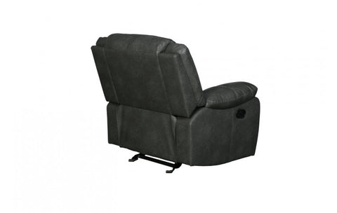 6967 Dark Gray Leather-Aire Manual Reclining ChairModel:  6967-GRAY-CH