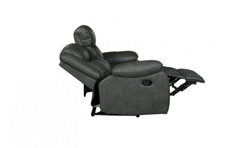 6967 Dark Gray Fabric Loveseat with 2 Manual ReclinersModel:  6967-GRAY-L