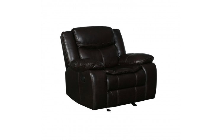 6967 Dark Brown Leather-Aire Manual Reclining ChairModel:  6967-BROWN-CH