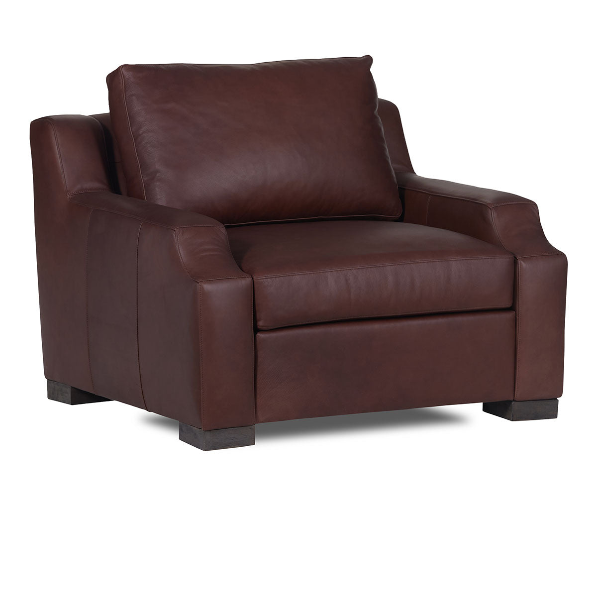 Classic Home Rivera Arm Chair With English Modern Arm, Old Attic Leather, Park Bench Model 6RIV1A2ELOLPBE