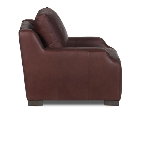 Classic Home Rivera Arm Chair With English Modern Arm, Old Attic Leather, Park Bench Model 6RIV1A2ELOLPBE
