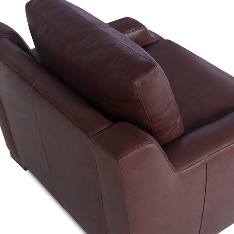Classic Home Rivera Arm Chair With English Modern Arm, Old Attic Leather, Park Bench Model 6RIV1A2ELOLPBE