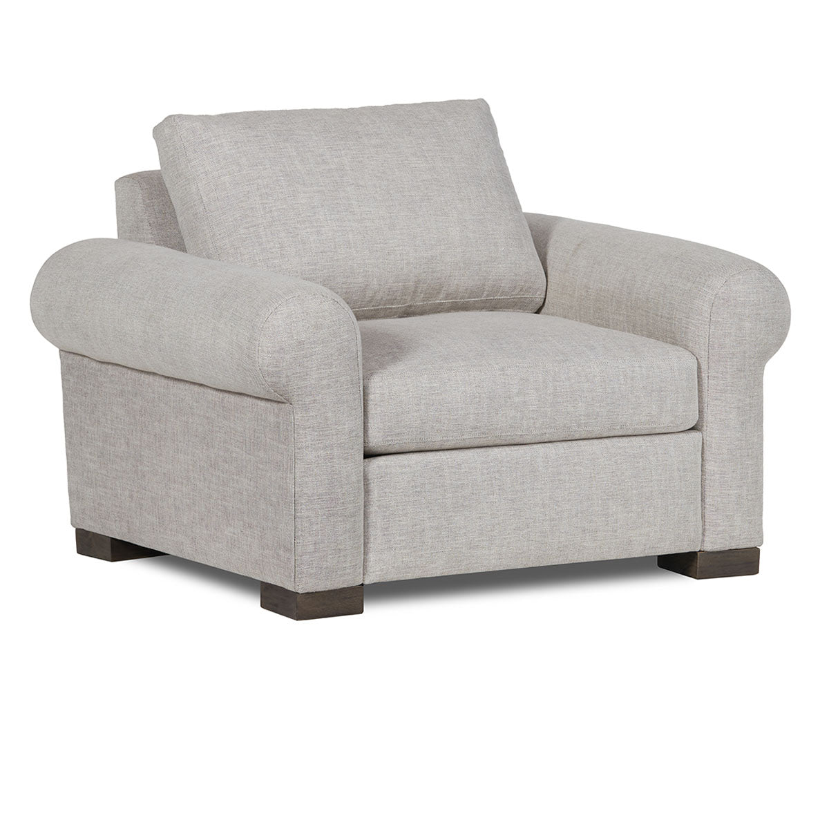 Classic Home Rivera Arm Chair With Roll Arm, Jovan Fabric, Earth Model 6RIV1A2RFJOEAR