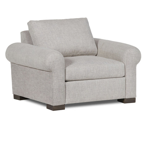 Classic Home Rivera Arm Chair With Roll Arm, Jovan Fabric, Earth Model 6RIV1A2RFJOEAR