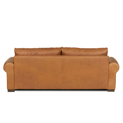 Classic Home Rivera Small Sofa With Roll Arm, Oste River Leather, Beige Model 6RIV501RLOSBEI