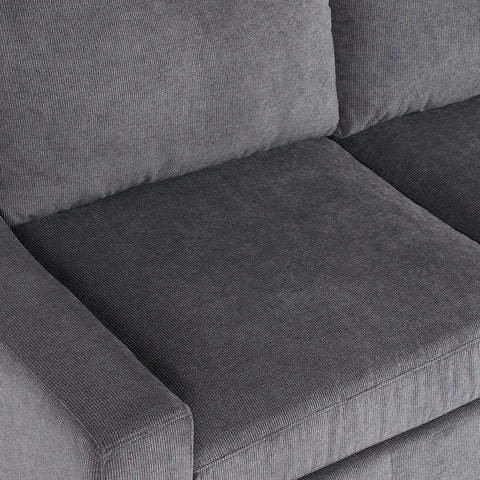 Classic Home Rivera Large Sofa With Slope Arm, Fresno Fabric, Charcoal Model 6RIV503SFFRCHA