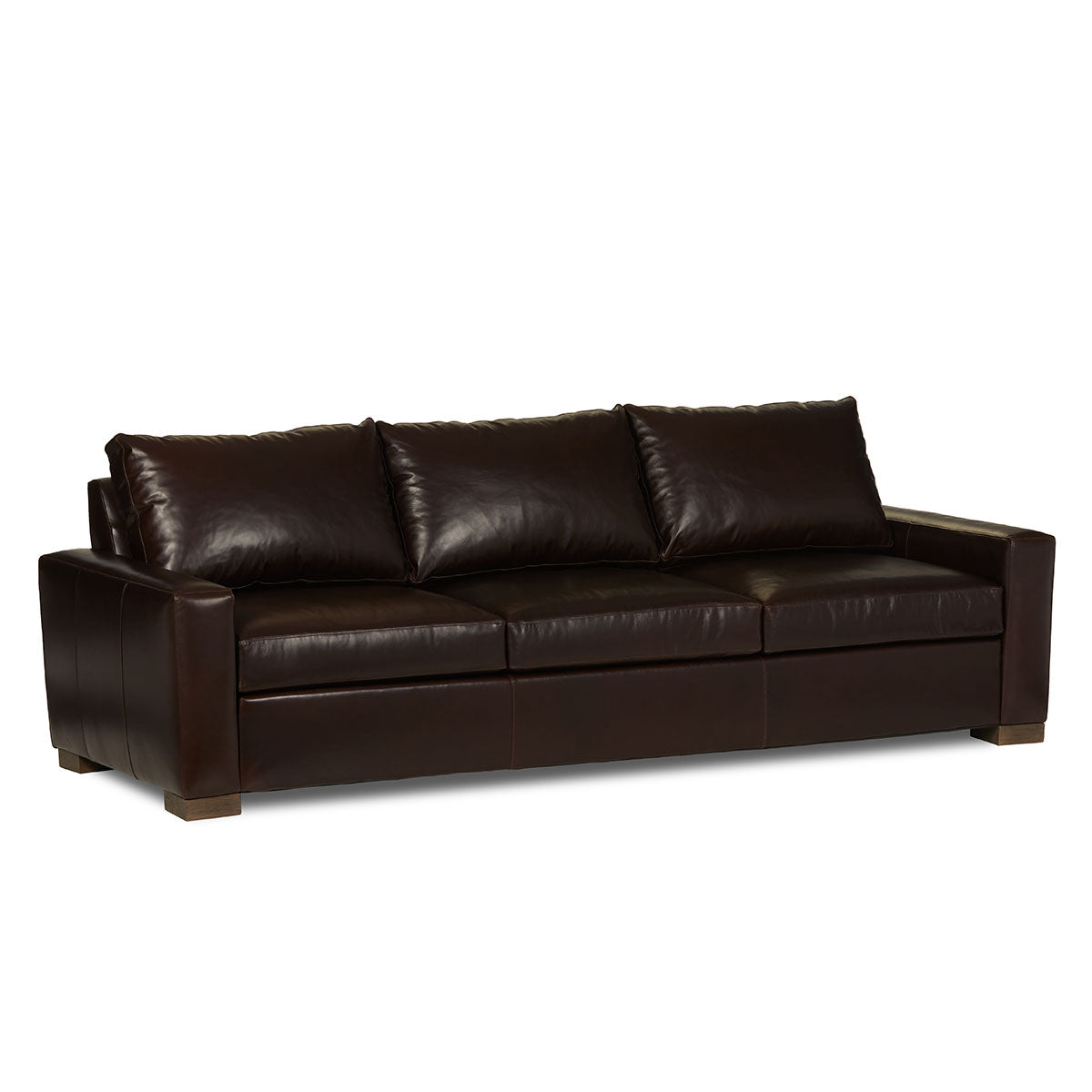 Classic Home Rivera Large Sofa With Track Arm, Lawson Leather, Fudge Model 6RIV503TLLWFUD