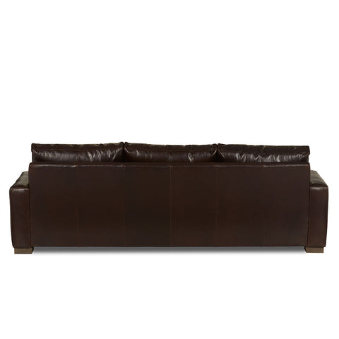Classic Home Rivera Large Sofa With Track Arm, Lawson Leather, Fudge Model 6RIV503TLLWFUD