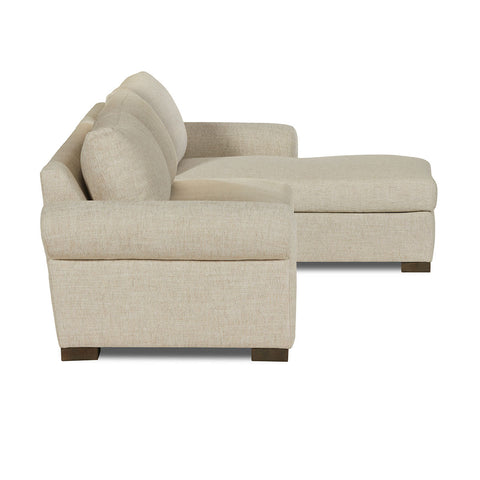 Classic Home Rivera Sofa With Raf Chaise, Roll Arm, Presto Fabric, Flax Model 6RIV513RFPRFLA