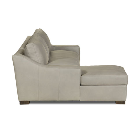 Classic Home Rivera Sofa With Laf Chaise, Slope Arm, Landscape Leather, Silver Model 6RIV514SLLASIL
