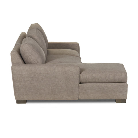 Classic Home Rivera Sofa With Laf Chaise, Track Arm, Belucci Fabric, Fossil Model 6RIV514TFBEFOS