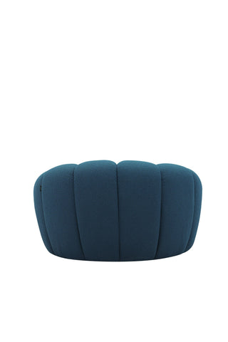 Divani Casa Yolonda Modern Curved Dark Teal Fabric Sofa Set
