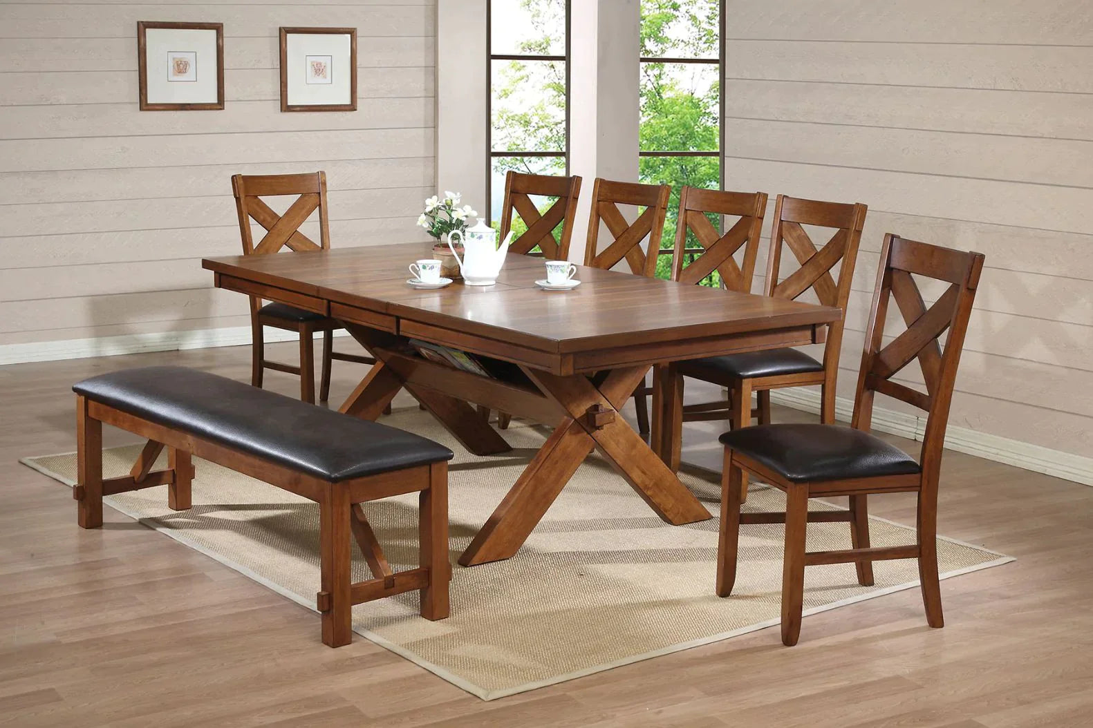 Apollo Walnut Dining Table Model 70000 By ACME Furniture