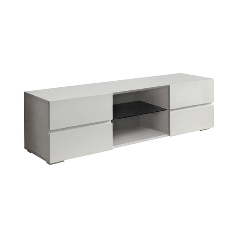 Coaster Galvin 4-drawer TV Console Glossy White Model 700825