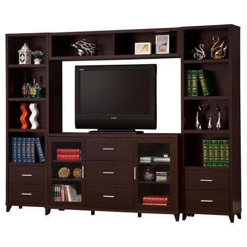 Coaster Lewes 4-piece Entertainment Center Cappuccino Model 700881-S4