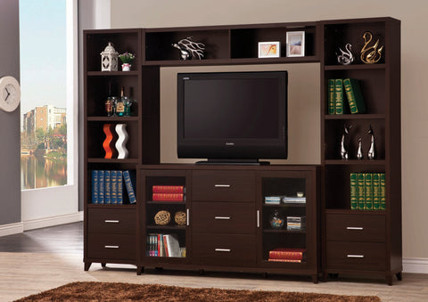 Coaster Lewes 2-door TV Stand with Adjustable Shelves Cappuccino Model 700881