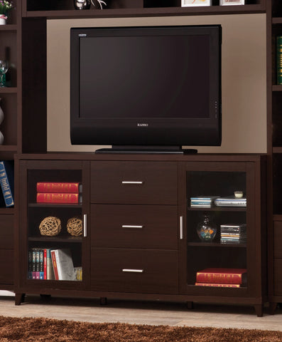 Coaster Lewes 2-door TV Stand with Adjustable Shelves Cappuccino Model 700881