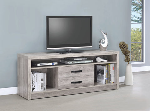 Coaster Burke 2-drawer TV Console Grey Driftwood Model 701024