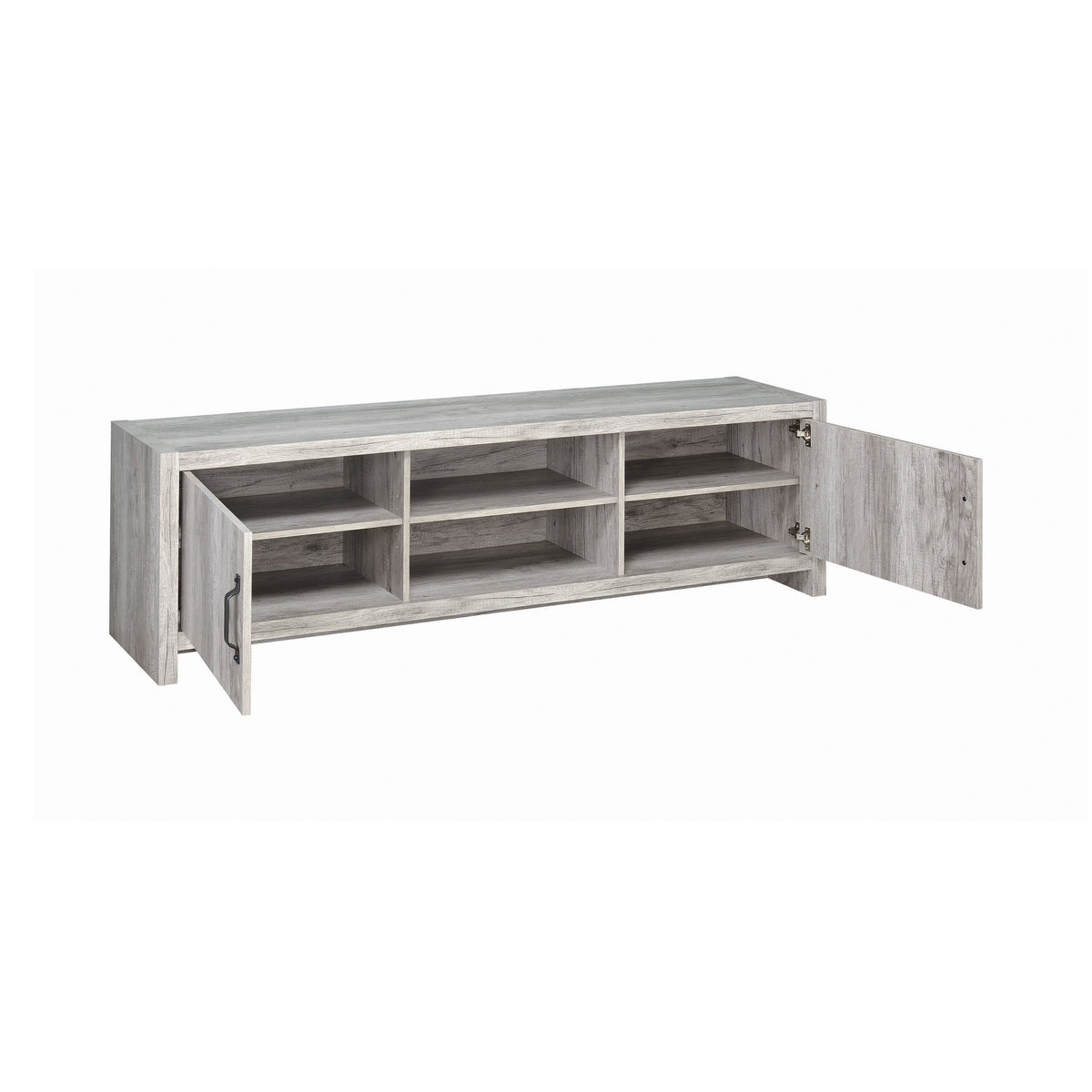 Coaster Hays 2-door TV Console Grey Driftwood Model 701025