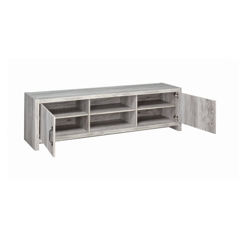 Coaster Hays 2-door TV Console Grey Driftwood Model 701025