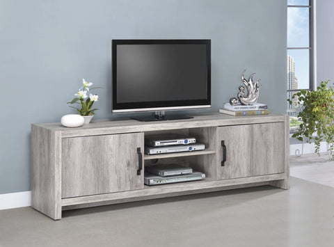 Coaster Hays 2-door TV Console Grey Driftwood Model 701025