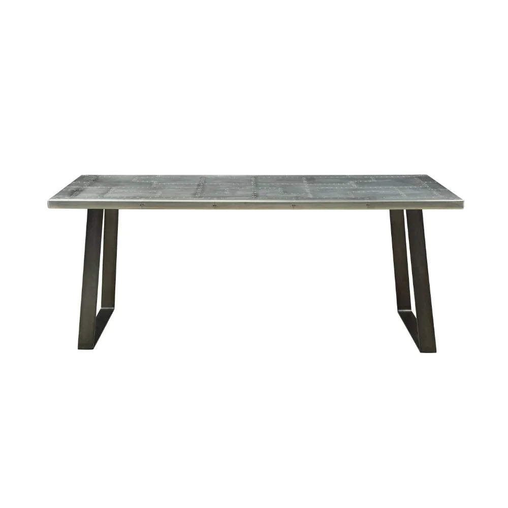 Kaylia Aluminum & Gunmetal Dining Table Model 70105 By ACME Furniture