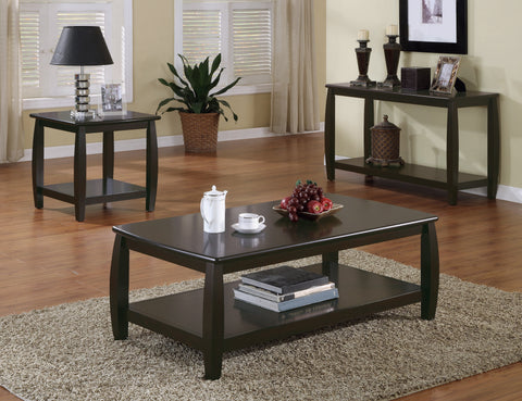 Coaster Dixon Square End Table with Bottom Shelf Espresso Model 701077