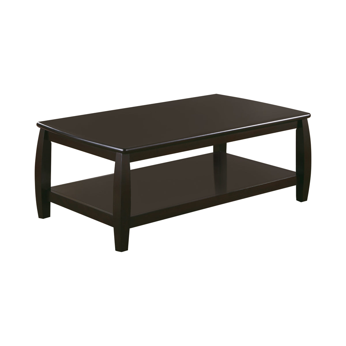 Coaster Dixon Rectangular Coffee Table with Lower Shelf Espresso Model 701078