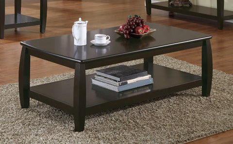 Coaster Dixon Rectangular Coffee Table with Lower Shelf Espresso Model 701078